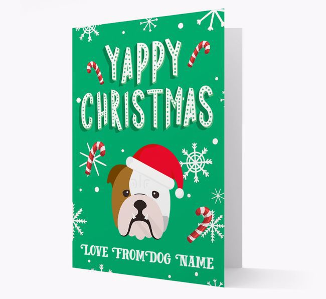 Personalized 'Yappy Christmas' Card with {breedFullName} Christmas Icon